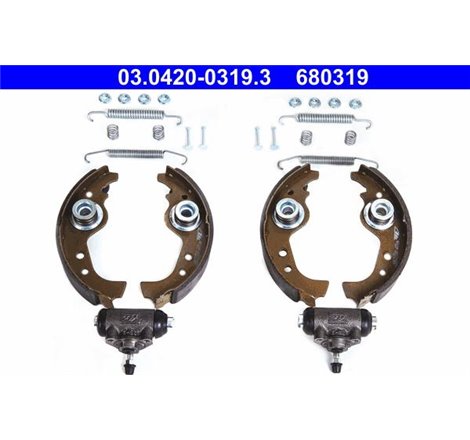 Set tambur frana sabot. cilindru. arcuri ABARTH RITMO. FIAT 127. CINQUECENTO. FIORINO. PANDA. PANDA-HATCHBACK. REGATA. RITMO. SE