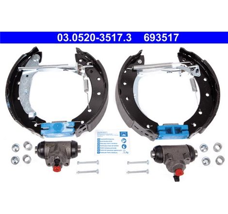 Set tambur frana sabot. cilindru. arcuri DACIA LOGAN. SANDERO. RENAULT CLIO II. CLIO II-HATCHBACK. LOGAN I. SANDERO-STEPWAY I. T