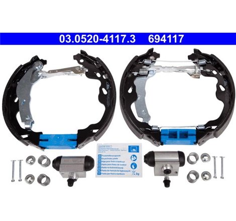 Sabot frana CITROEN C1. PEUGEOT 107. TOYOTA AYGO. AYGO-HATCHBACK 1.0-1.4D 06.05-09.14 - ATE-03.0520-4117.3
