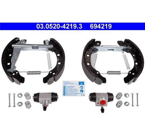 Set tambur frana sabot. cilindru. arcuri AUDI 80 B3. 90 B3. VW GOLF III. PASSAT B3-B4. POLO. POLO III CLASSIC. POLO-KOMBI. VENTO