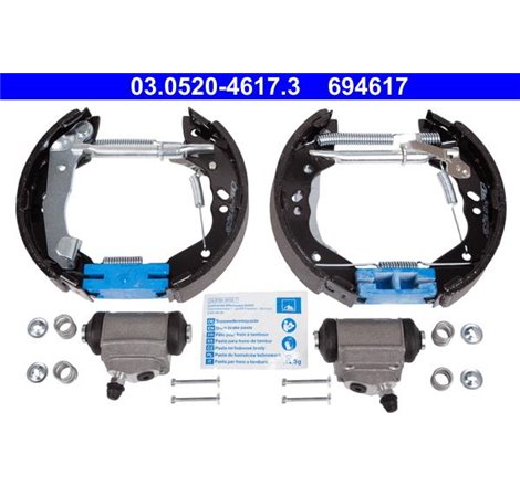 Set tambur frana sabot. cilindru. arcuri HYUNDAI ATOS 1.0-1.1 02.98-12.10 - ATE-03.0520-4617.3