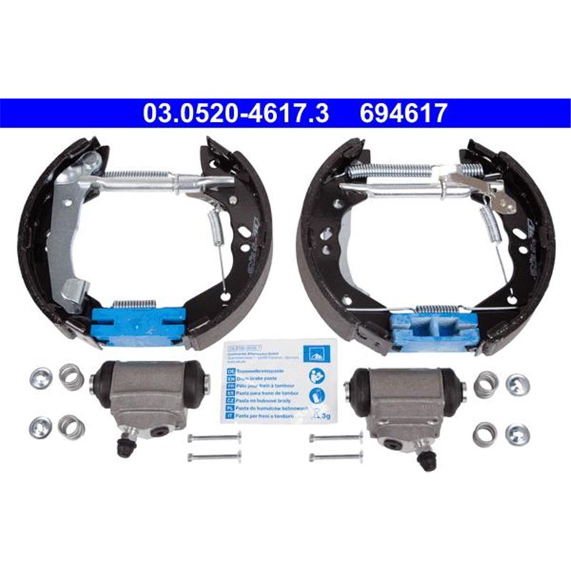 Set tambur frana sabot. cilindru. arcuri HYUNDAI ATOS 1.0-1.1 02.98-12.10 - ATE-03.0520-4617.3