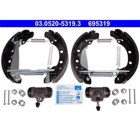 Set tambur frana sabot. cilindru. arcuri SKODA FAVORIT. FAVORIT FORMAN. FELICIA CUBE. FELICIA I. FELICIA II. VW CADDY II 1.3-1.6