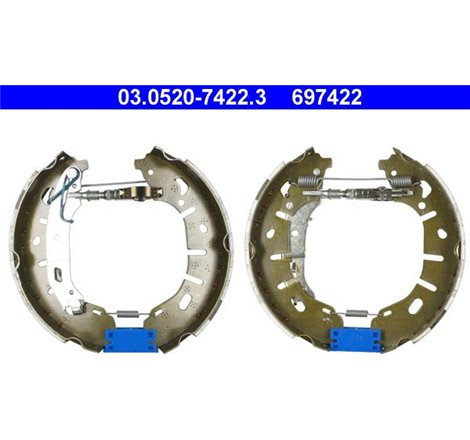 Set tambur frana sabot. cilindru. arcuri FIAT DOBLO. DOBLO CARGO. OPEL COMBO TOUR. COMBO-MINIVAN 1.3D-2.0D 01.10- - ATE-03.0520-