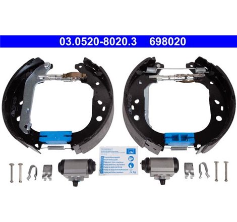 Set tambur frana sabot. cilindru. arcuri FORD TOURNEO CONNECT. TRANSIT CONNECT 1.8-1.8D 06.02-12.13 - ATE-03.0520-8020.3