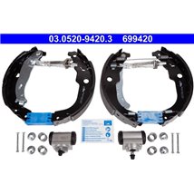 Set tambur frana sabot. cilindru. arcuri DS DS 3. CITROEN C3 II. DS3. PEUGEOT 207. 207-HATCHBACK. 207-KOMBI. 208 I. 208-HATCHBAC