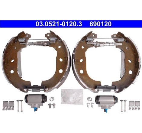 Set tambur frana sabot. cilindru. arcuri CITROEN NEMO. NEMO-MINIVAN. FIAT FIORINO. FIORINO-MINIVAN. QUBO. PEUGEOT BIPPER. BIPPER