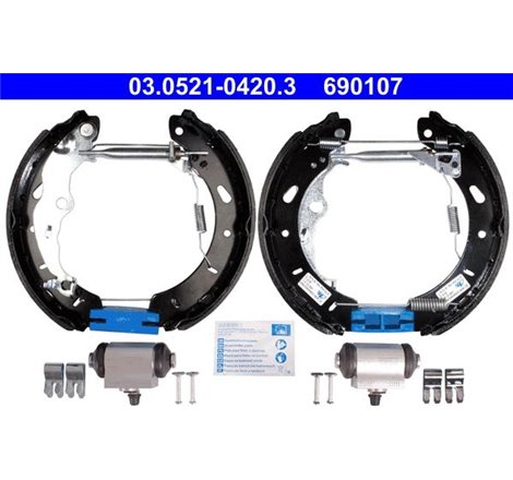 Set tambur frana sabot. cilindru. arcuri FORD B-MAX. FOCUS III. FOCUS III-HATCHBACK. FOCUS III-KOMBI 1.0-Electric 07.10- - ATE-0