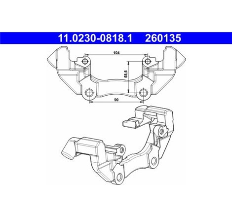 Suport etrier Fata VOLVO C30. C70 II. S40 II. V50. FORD C-MAX. FOCUS C-MAX. FOCUS II. FOCUS II-KOMBI. KUGA I 1.6-Electric 10.03-