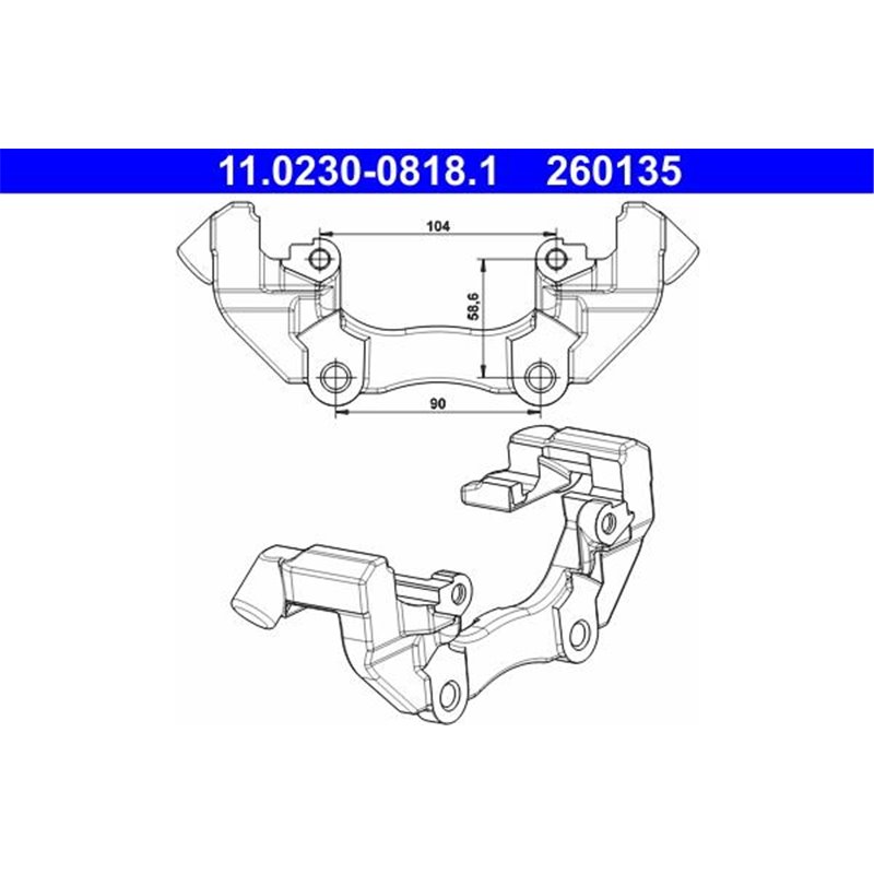 Suport etrier Fata VOLVO C30. C70 II. S40 II. V50. FORD C-MAX. FOCUS C-MAX. FOCUS II. FOCUS II-KOMBI. KUGA I 1.6-Electric 10.03-