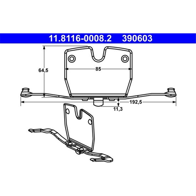 Kit montare placute frana Fata BMW 5 GRAN TURISMO F07. 7 F01. F02. F03. F04. X5 E70. X5 F15. F85. X6 E71. E72. X6 F16. F86 3.0D-
