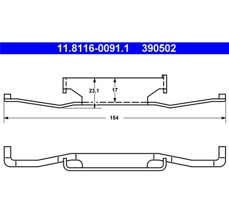 Kit montare placute frana Fata BMW 3 E30. 5 E28. 6 E24. FERRARI 208-308. 328 GTB. 328 GTS. MONDIAL. MASERATI BITURBO. BITURBO SP