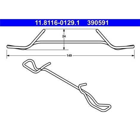 Kit montare placute frana Fata CHEVROLET CORSA. LANOS. CITROEN SAXO. XSARA. XSARA-HATCHBACK. XSARA-KOMBI. DAEWOO LANOS. NEXIA. J