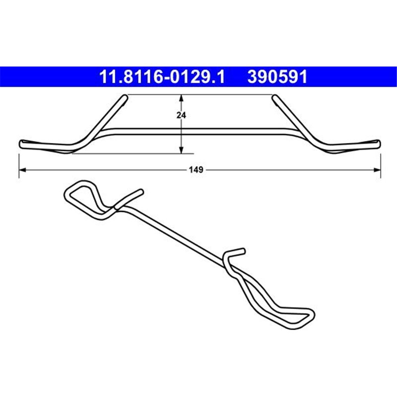 Kit montare placute frana Fata CHEVROLET CORSA. LANOS. CITROEN SAXO. XSARA. XSARA-HATCHBACK. XSARA-KOMBI. DAEWOO LANOS. NEXIA. J