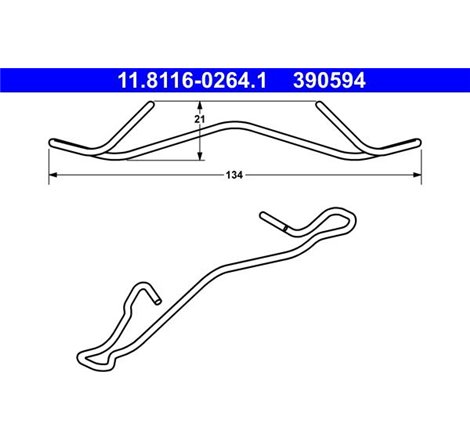 Kit montare placute frana Fata ABARTH 500E. DACIA LOGAN. LOGAN EXPRESS. LOGAN II. LOGAN MCV. LOGAN MCV II. SANDERO II. DAIHATSU 
