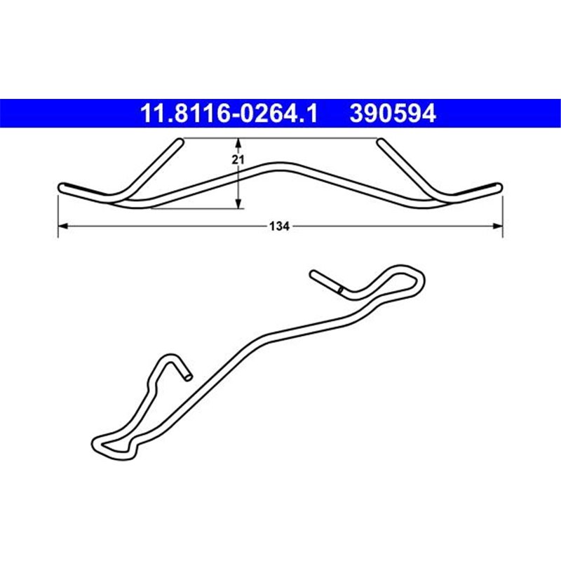 Kit montare placute frana Fata ABARTH 500E. DACIA LOGAN. LOGAN EXPRESS. LOGAN II. LOGAN MCV. LOGAN MCV II. SANDERO II. DAIHATSU 