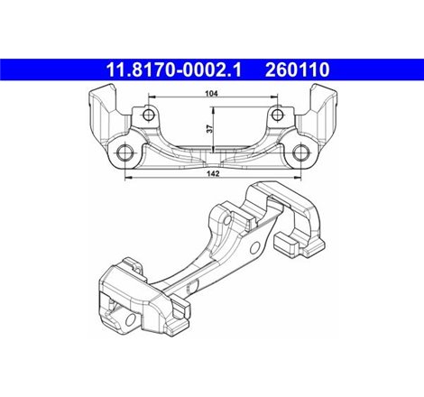 Suport etrier Fata DACIA DOKKER. DOKKER EXPRESS-MINIVAN. DUSTER. DUSTER-SUV. LODGY. RENAULT ARKANA I. CAPTUR I. DUSTER. FLUENCE.