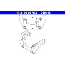 Suport etrier Spate DR-ST VOLVO XC90 I 2.4D-4.4 06.02-12.14 - ATE-11.8170-0675.1