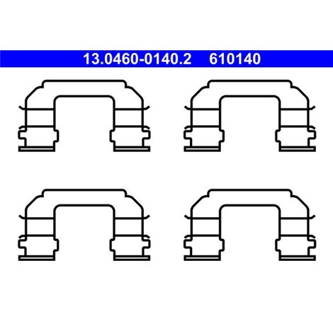 Kit montare placute frana Fata CHEVROLET EPICA. EVANDA. NUBIRA. REZZO. DAEWOO EVANDA. LANOS. LEGANZA. NUBIRA. TACUMA-REZZO 1.4-2