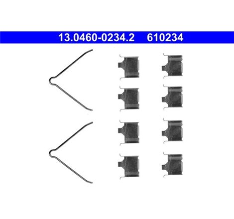 Kit montare placute frana Spate MAZDA 323 F VI. 323 S VI. 6. 626 V. PREMACY 1.6-2.5 05.97-07.13 - ATE-13.0460-0234.2