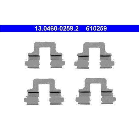 Kit montare placute frana Spate AUDI A3. A4 B6. A4 B7. A6 ALLROAD C6. A6 C6. TT. SEAT TOLEDO III. VW CADDY III. CADDY III-MINIVA