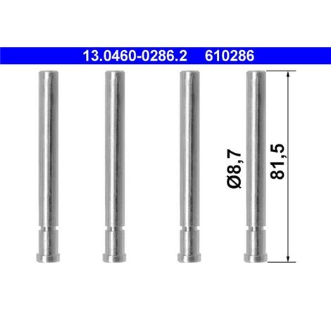 Kit montare placute frana VW TRANSPORTER T4 1.9D-2.8 07.90-06.03 - ATE-13.0460-0286.2