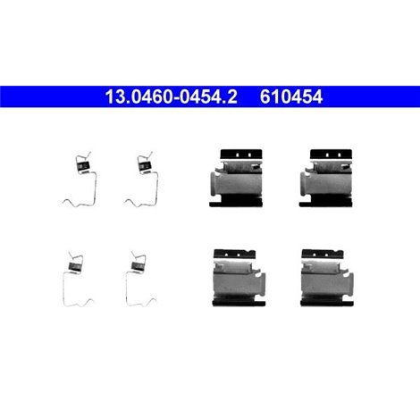 Kit montare placute frana Fata FIAT SIENA. STILO. PEUGEOT 206. 307. 307-KOMBI. TOYOTA AVENSIS. COROLLA VERSO 1.2-2.4 09.98- - AT