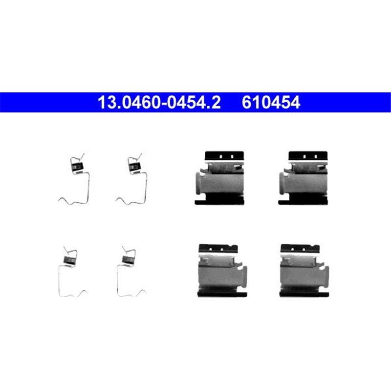 Kit montare placute frana Fata FIAT SIENA. STILO. PEUGEOT 206. 307. 307-KOMBI. TOYOTA AVENSIS. COROLLA VERSO 1.2-2.4 09.98- - AT