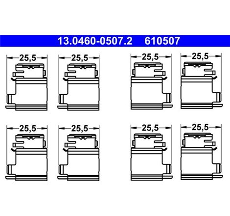Kit montare placute frana Fata-Spate MERCEDES EQV W447. MARCO POLO CAMPER W447. SPRINTER 3.5-T B907. SPRINTER 3.5-T B907. B910. 
