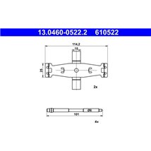 Kit montare placute frana Fata MERCEDES C A205. C C205. C T-MODEL S205. C W205. CLS C257. E A238. E ALL-TERRAIN S213. E C238. E 
