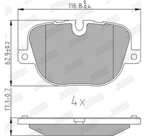 Set placute frana spate STAND ROVER RANGE ROVER III. RANGE ROVER SPORT I 4.4D-5.0 04.09-03.13 - ATE-13.0460-2629.2