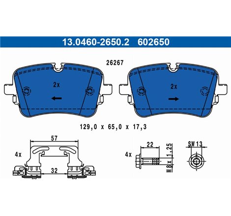 Set placute frana Spate  cu suruburi de ghidare a etrierului de frana. AUDI A6 ALLROAD C8. A6 C8. A7. A8 D5. E-TRON. E-TRON GT. 