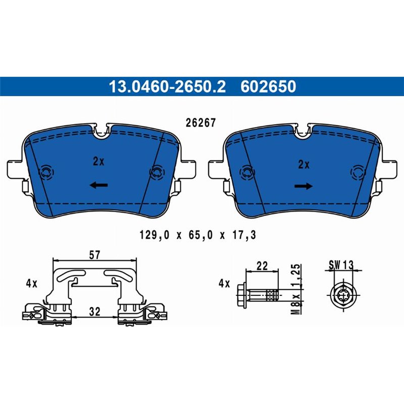 Set placute frana Spate  cu suruburi de ghidare a etrierului de frana. AUDI A6 ALLROAD C8. A6 C8. A7. A8 D5. E-TRON. E-TRON GT. 