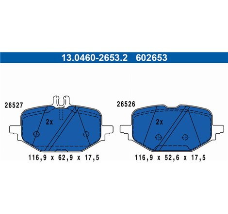 Set placute frana Spate MERCEDES C T-MODEL S206. C W206 1.5H-2.0DH 03.21- - ATE-13.0460-2653.2