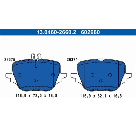 Set Placute de Frana spate MERCEDES C T-MODEL S206. C W206. CLE A236. CLE C236. E ALL-TERRAIN S214. E T-MODEL S214. E W214. GLC 