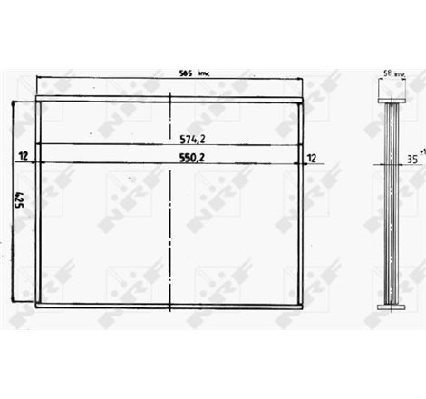 Retea radiator. racire motor - NRF-17658 - NRF-17658