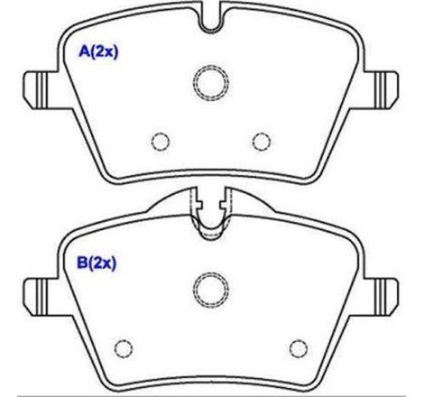 Set placute frana Fata  cu suruburi de ghidare a etrierului de frana. MINI R50. R53. R52. R56. R57. R58. R59 1.6-1.6D-2.0D 06.01