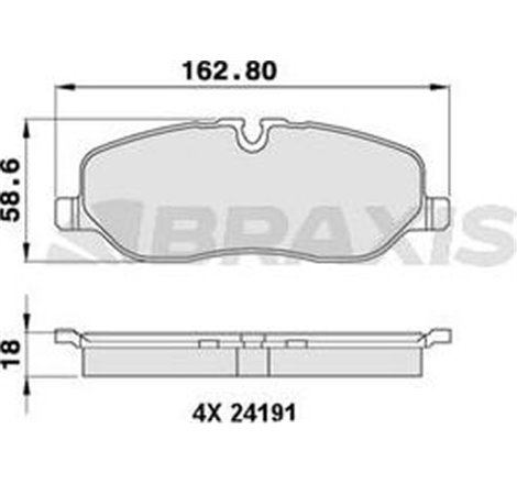 Set placute frana Fata  cu suruburi de ghidare a etrierului de frana. LAND ROVER DISCOVERY III. DISCOVERY IV. RANGE ROVER III 2.