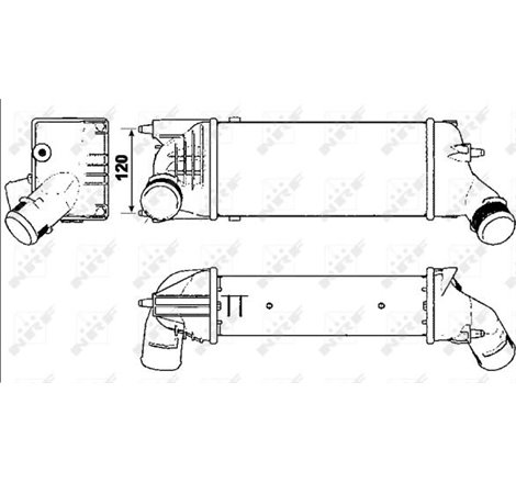 Supply air cooler CITROEN C5 II. PEUGEOT 407 1.6D-2.0D 05.04- - NRF-30277