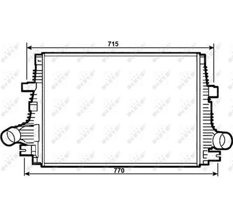 Supply air cooler ALFA ROMEO 159. BRERA. SPIDER 1.8-2.4D 09.05-12.12 - NRF-30284