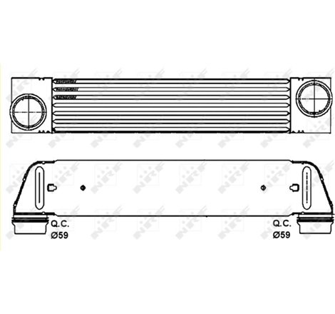 Supply air cooler BMW 5 E60. 5 E61 2.0D-2.5D-3.0D 09.02-05.10 - NRF-30317