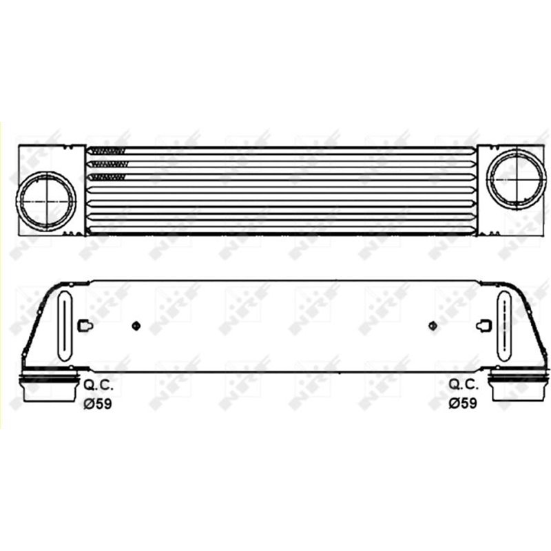 Supply air cooler BMW 5 E60. 5 E61 2.0D-2.5D-3.0D 09.02-05.10 - NRF-30317