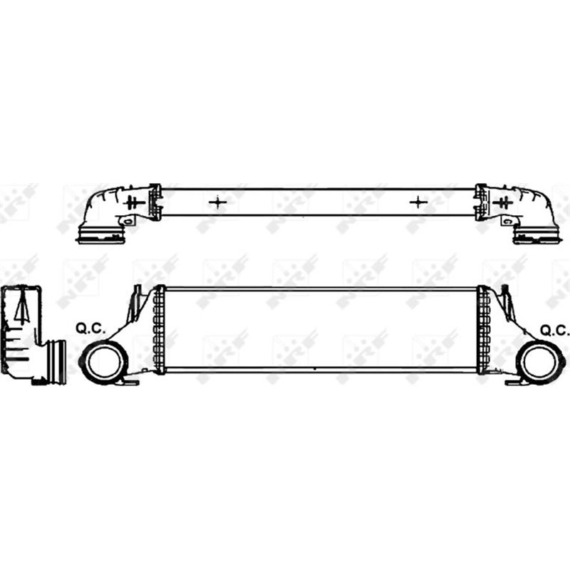 Supply air cooler BMW X5 E53 3.0D 10.03-09.06 - NRF-30323