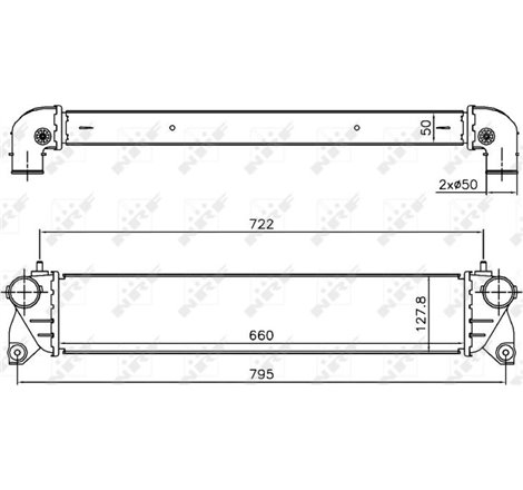 Supply air cooler FIAT SEDICI. SUZUKI SX4 1.9D 06.06- - NRF-30369