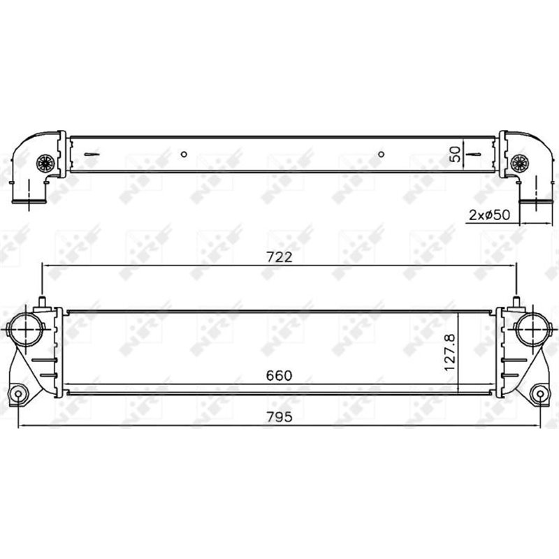 Supply air cooler FIAT SEDICI. SUZUKI SX4 1.9D 06.06- - NRF-30369
