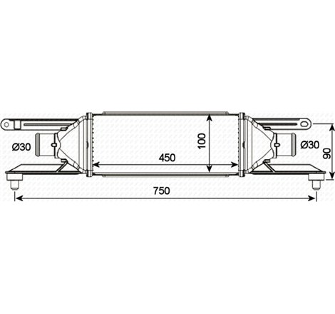 Supply air cooler FIAT GRANDE PUNTO. PUNTO. PUNTO EVO. PUNTO EVO-HATCHBACK. PUNTO-HATCHBACK 1.3D 10.05- - NRF-30751