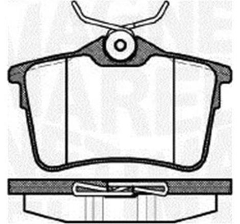 Set placute frana Spate  cu suruburi de ghidare a etrierului de frana. CITROEN BERLINGO. BERLINGO MULTISPACE. BERLINGO-MINIVAN. 
