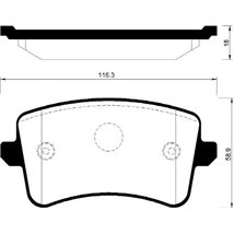 Set placute frana Spate  cu suruburi de ghidare a etrierului de frana. AUDI A4 ALLROAD B8. A4 B8. A5. Q5 1.8-3.2 06.07-05.17 - A