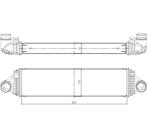 Supply air cooler VOLVO V40 2.0-2.0D 05.14-08.19 - NRF-309067