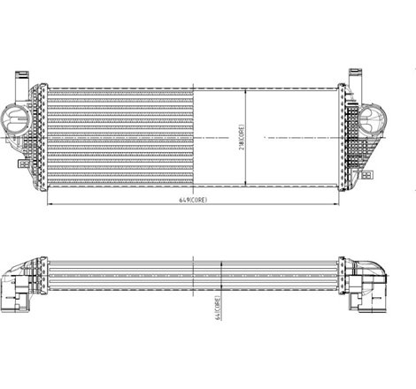 Supply air cooler JEEP GRAND CHEROKEE. GRAND CHEROKEE IV 3.0D 01.11- - NRF-309074